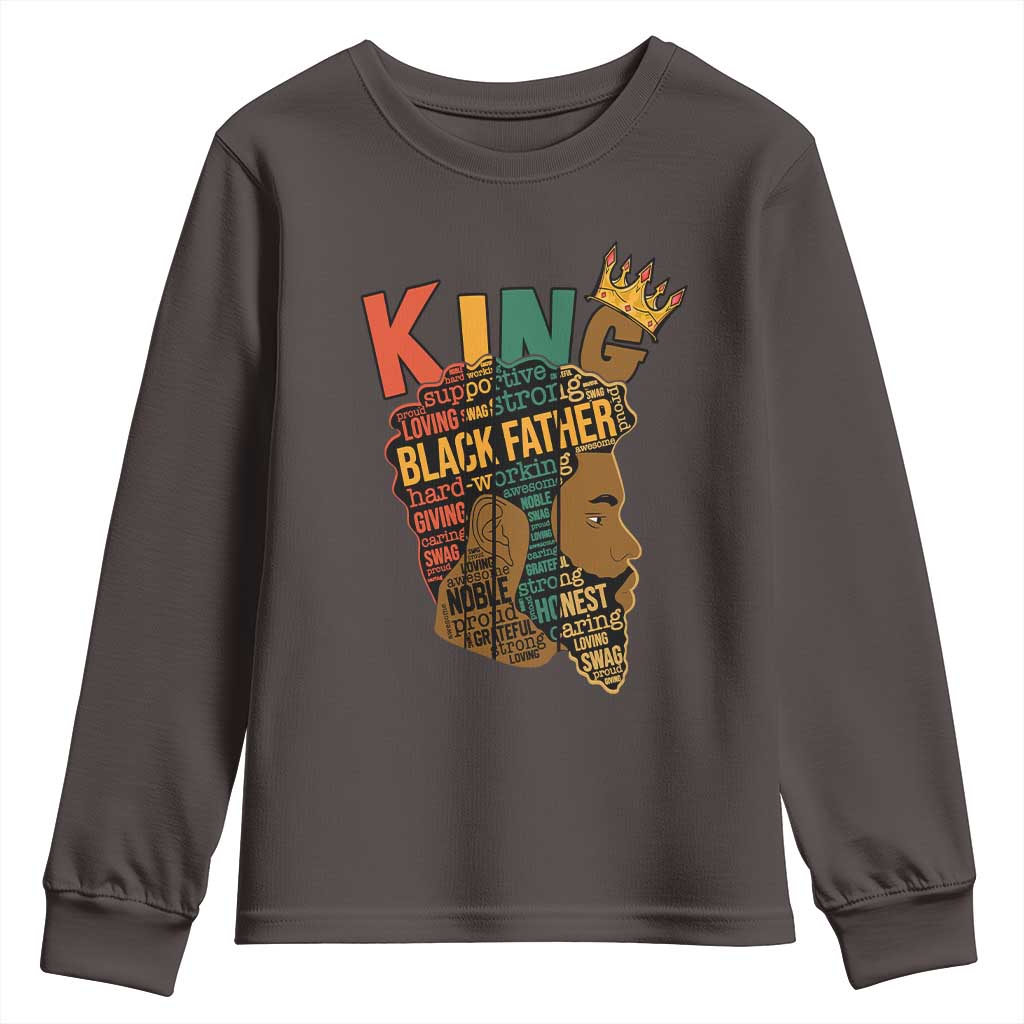 Black King Youth Sweatshirt Black Father African American Men TS02
