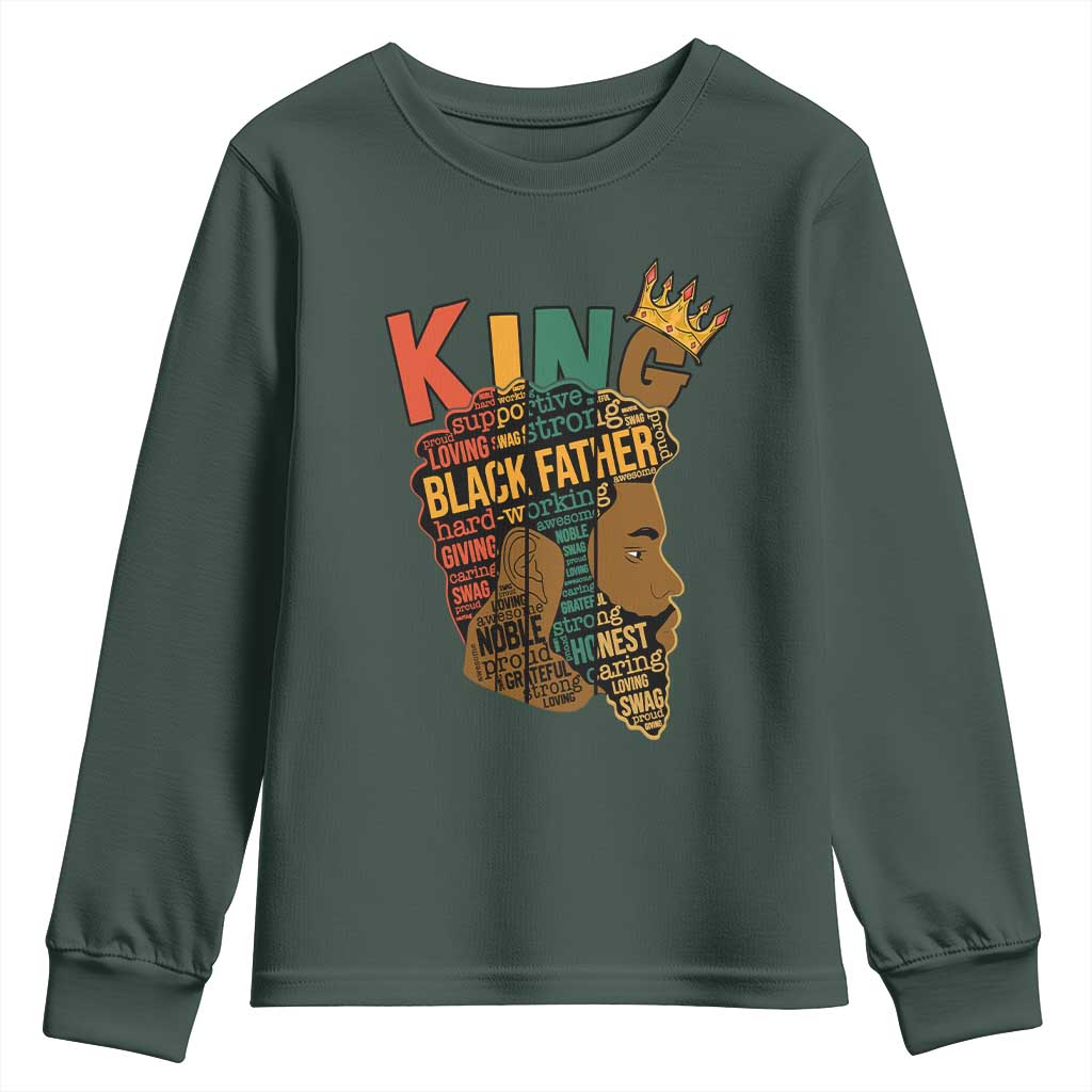 Black King Youth Sweatshirt Black Father African American Men TS02