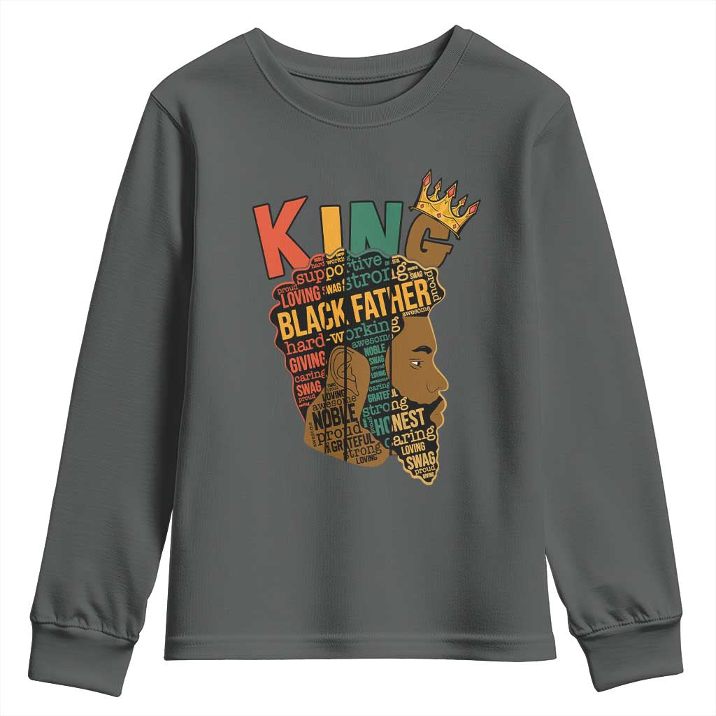 Black King Youth Sweatshirt Black Father African American Men TS02