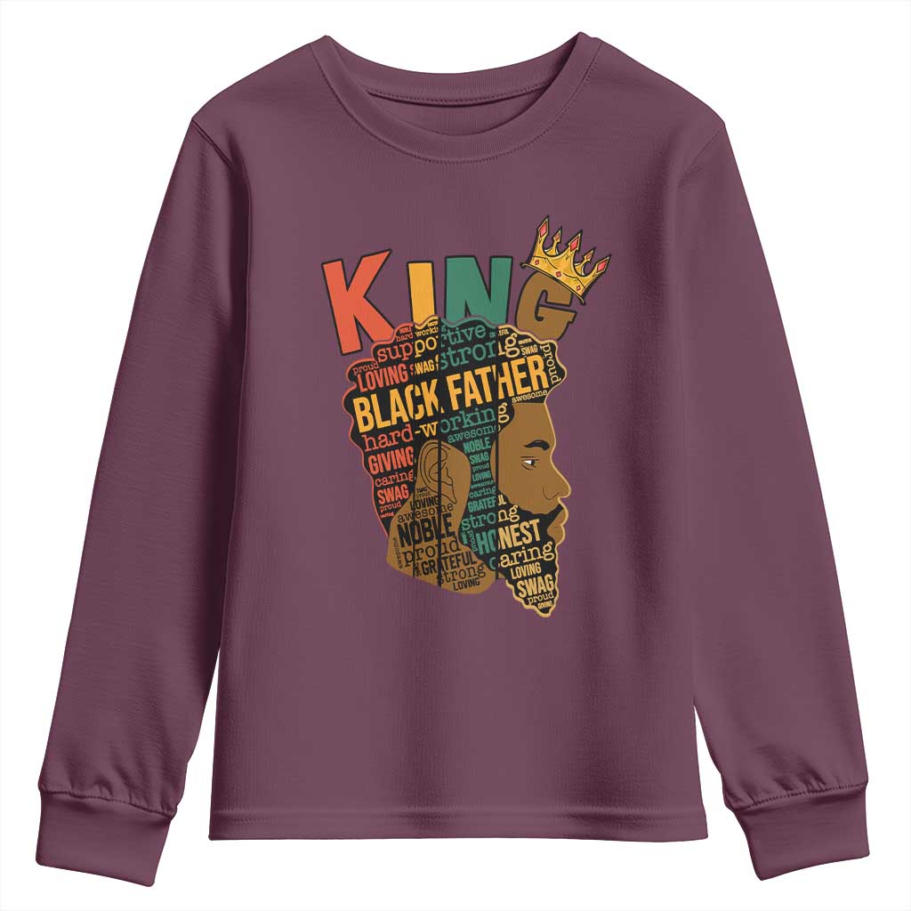 Black King Youth Sweatshirt Black Father African American Men TS02