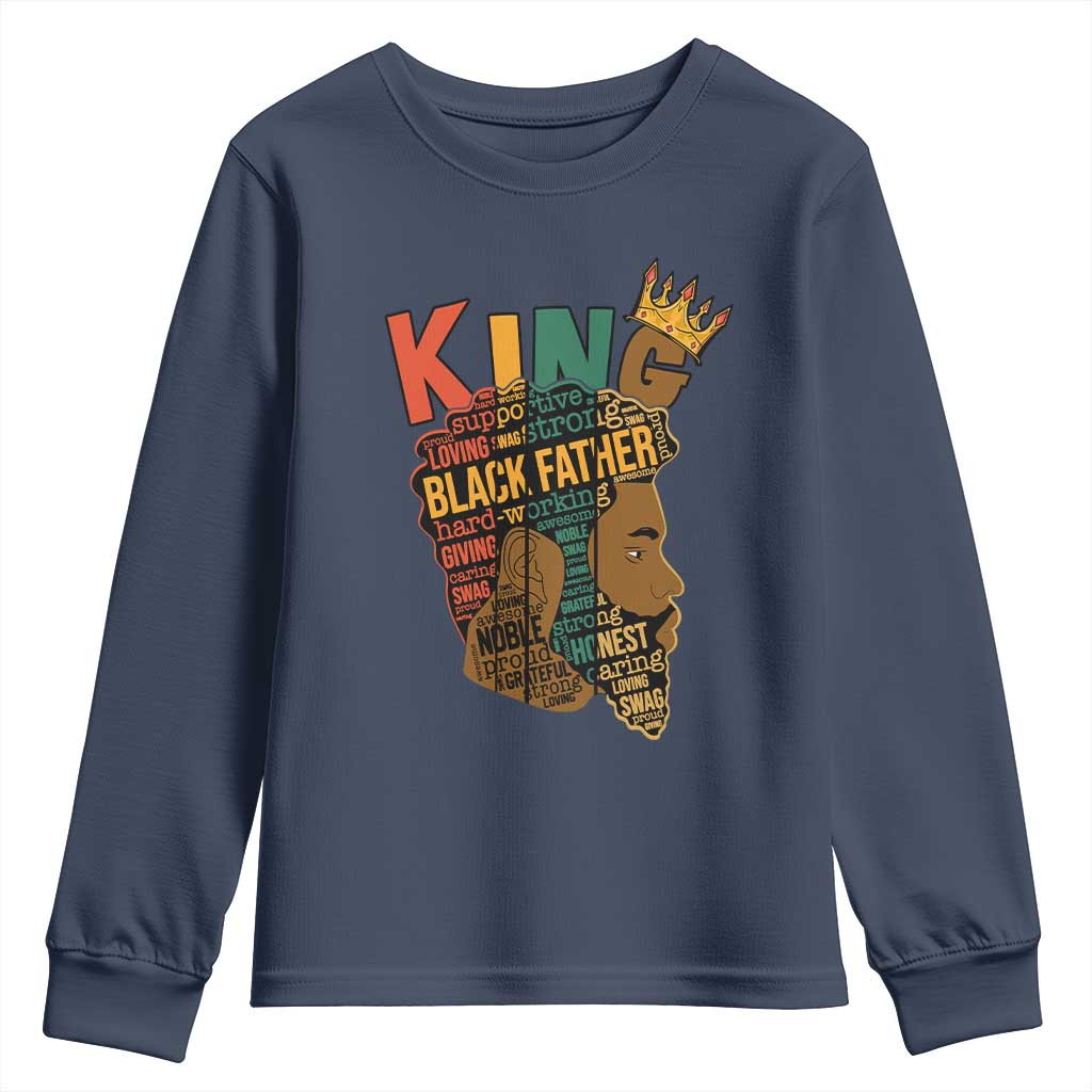 Black King Youth Sweatshirt Black Father African American Men TS02