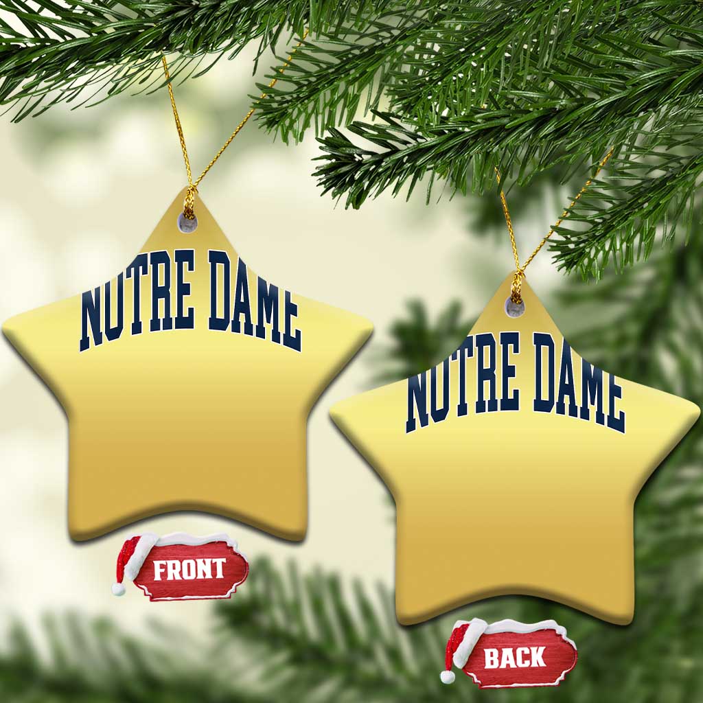Classic Notre Dame Indiana Christmas Ornament Vintage Retro Throwback Design TS02
