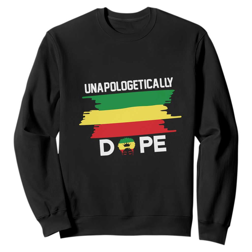 Black History Month Sweatshirt Unapologetically Dope Melanin Afro Black Pride TS02