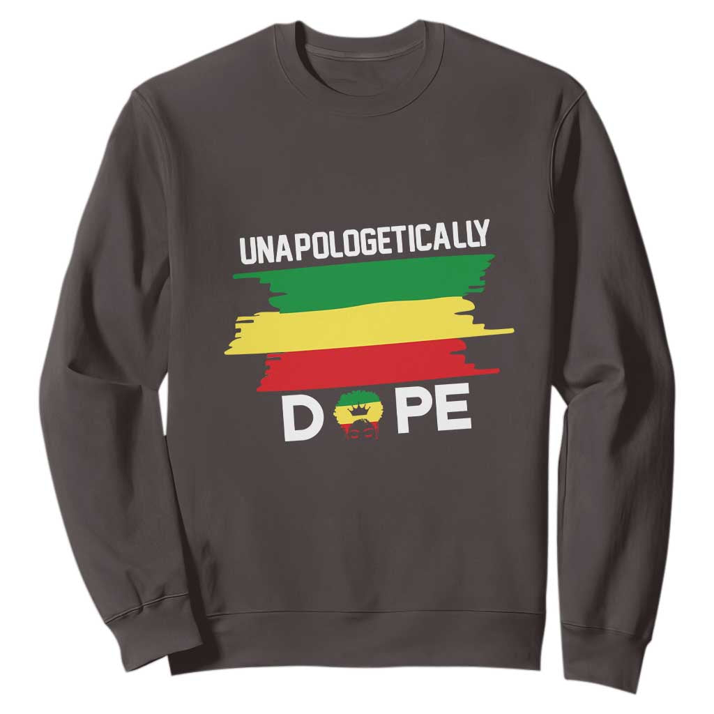 Black History Month Sweatshirt Unapologetically Dope Melanin Afro Black Pride TS02