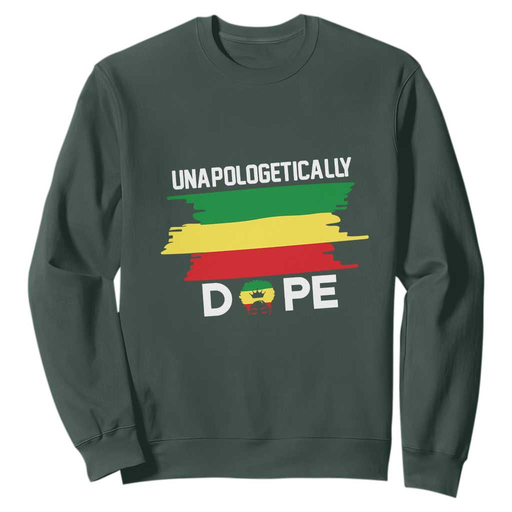 Black History Month Sweatshirt Unapologetically Dope Melanin Afro Black Pride TS02