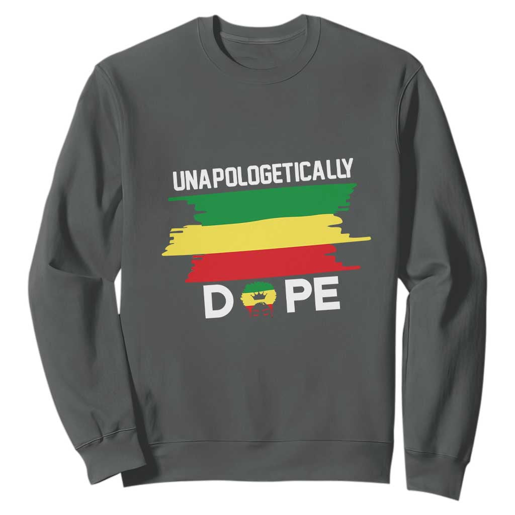 Black History Month Sweatshirt Unapologetically Dope Melanin Afro Black Pride TS02
