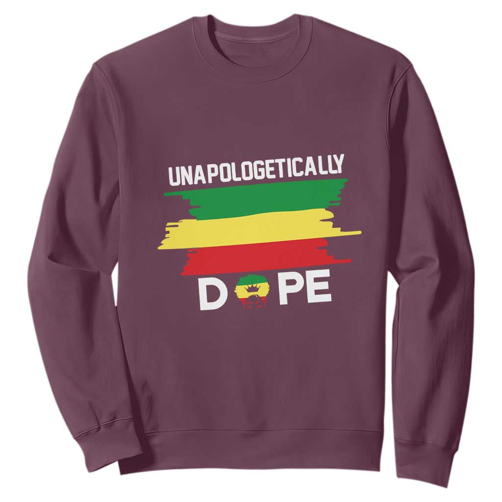 Black History Month Sweatshirt Unapologetically Dope Melanin Afro Black Pride TS02