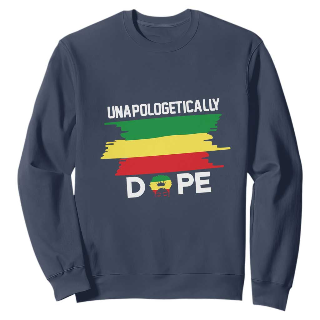 Black History Month Sweatshirt Unapologetically Dope Melanin Afro Black Pride TS02