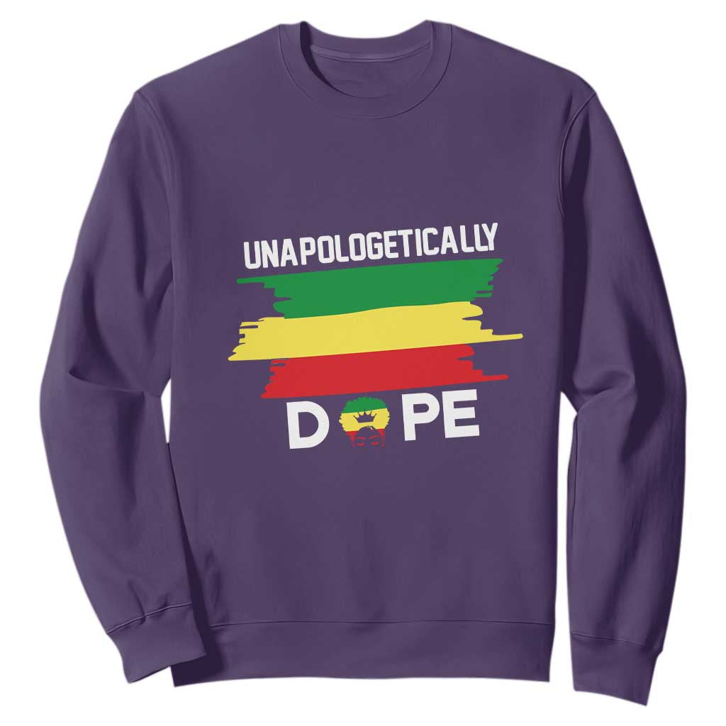 Black History Month Sweatshirt Unapologetically Dope Melanin Afro Black Pride TS02