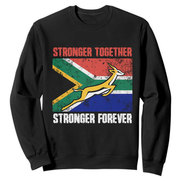 South Africa Rugby Springboks Sweatshirt Stronger Together Stronger Forever Go Bokke TS02