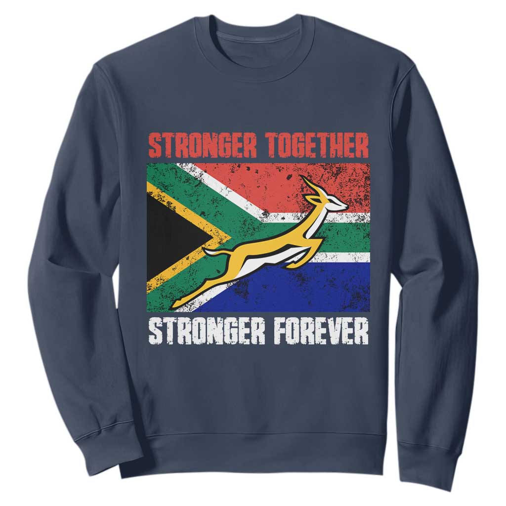 South Africa Rugby Springboks Sweatshirt Stronger Together Stronger Forever Go Bokke TS02