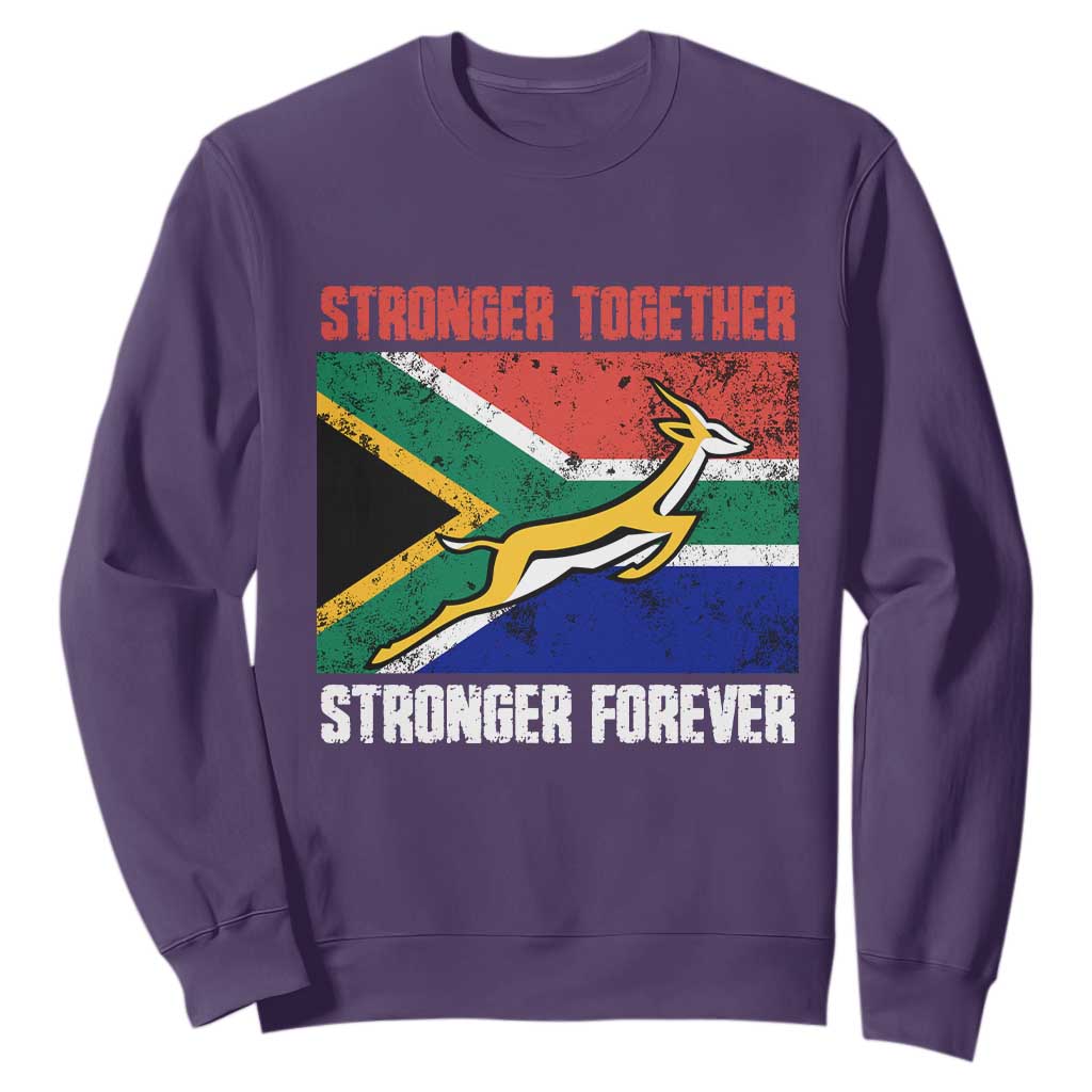 South Africa Rugby Springboks Sweatshirt Stronger Together Stronger Forever Go Bokke TS02