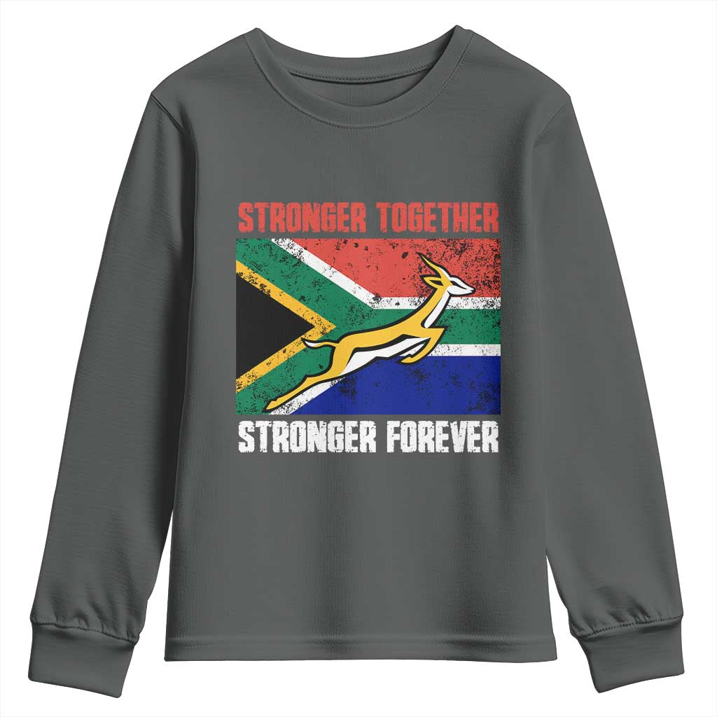 South Africa Rugby Springboks Youth Sweatshirt Stronger Together Stronger Forever Go Bokke TS02