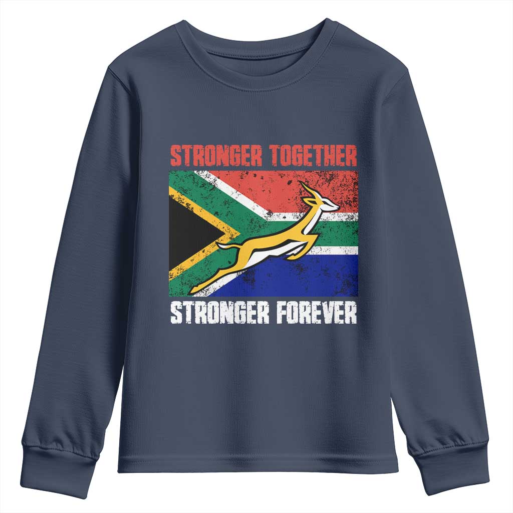 South Africa Rugby Springboks Youth Sweatshirt Stronger Together Stronger Forever Go Bokke TS02