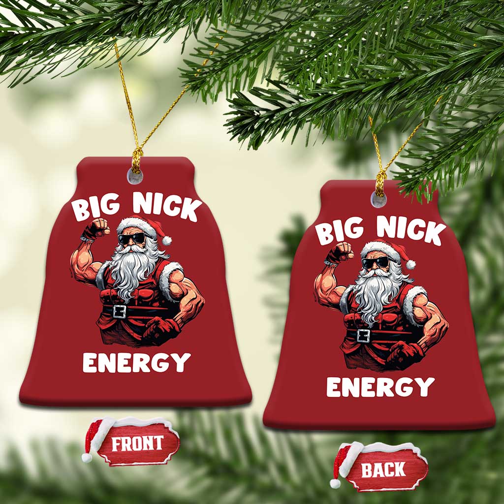 Cool Santa Claus Christmas Ornament Big Nick Energy TS02