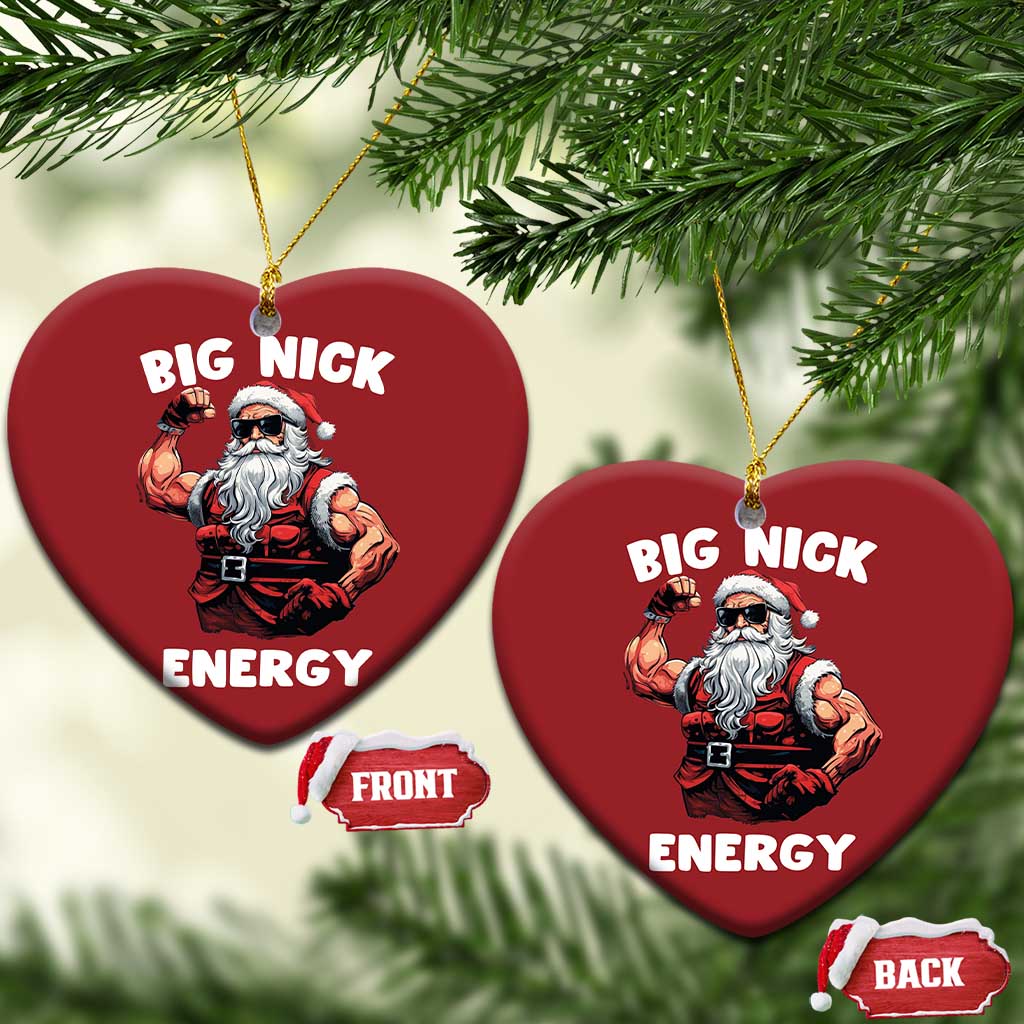 Cool Santa Claus Christmas Ornament Big Nick Energy TS02