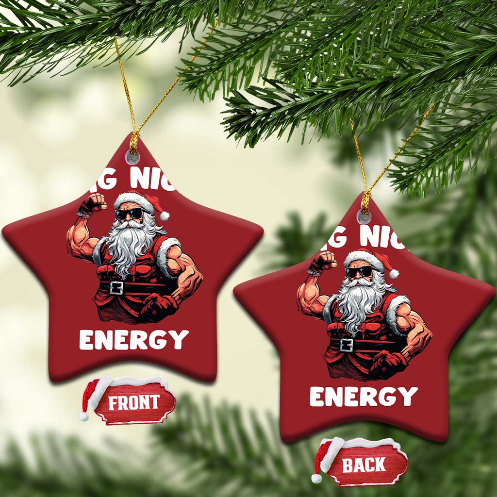 Cool Santa Claus Christmas Ornament Big Nick Energy TS02