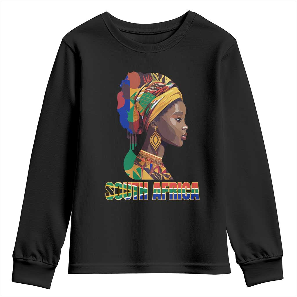 South Africa Pride Youth Sweatshirt Black African Woman TS02