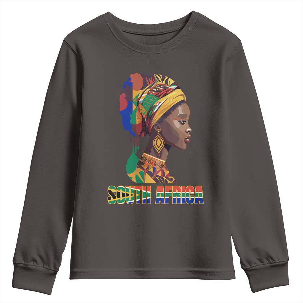 South Africa Pride Youth Sweatshirt Black African Woman TS02