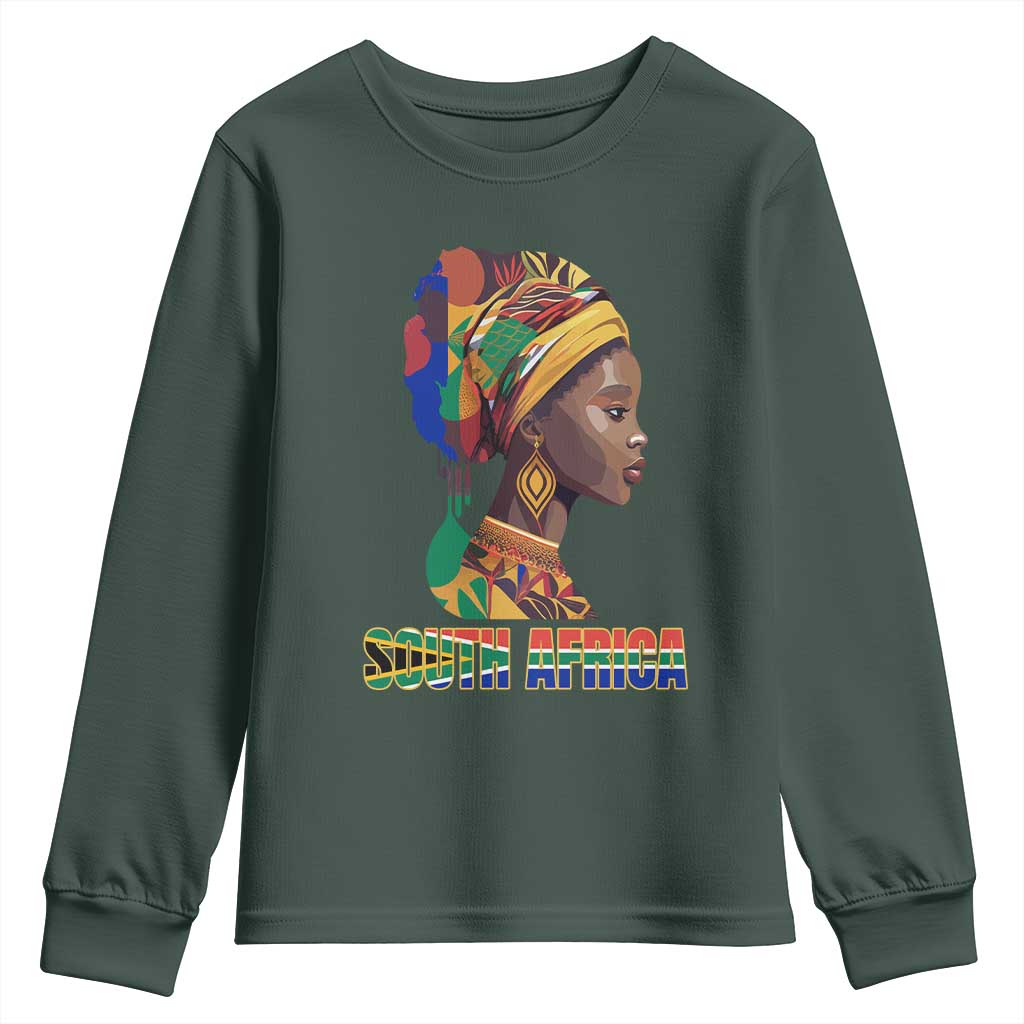 South Africa Pride Youth Sweatshirt Black African Woman TS02