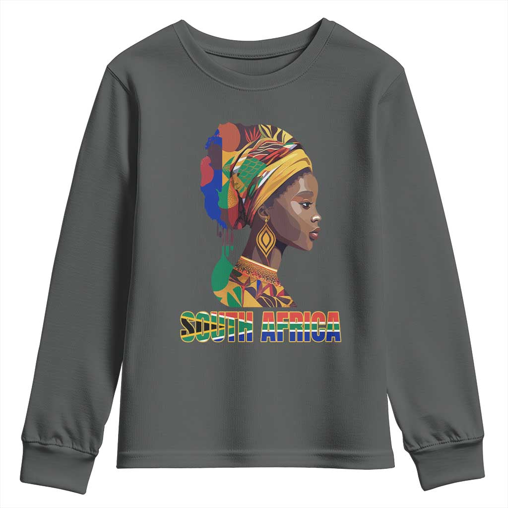 South Africa Pride Youth Sweatshirt Black African Woman TS02