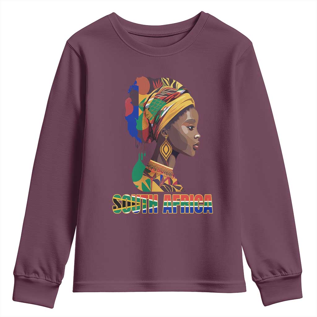 South Africa Pride Youth Sweatshirt Black African Woman TS02