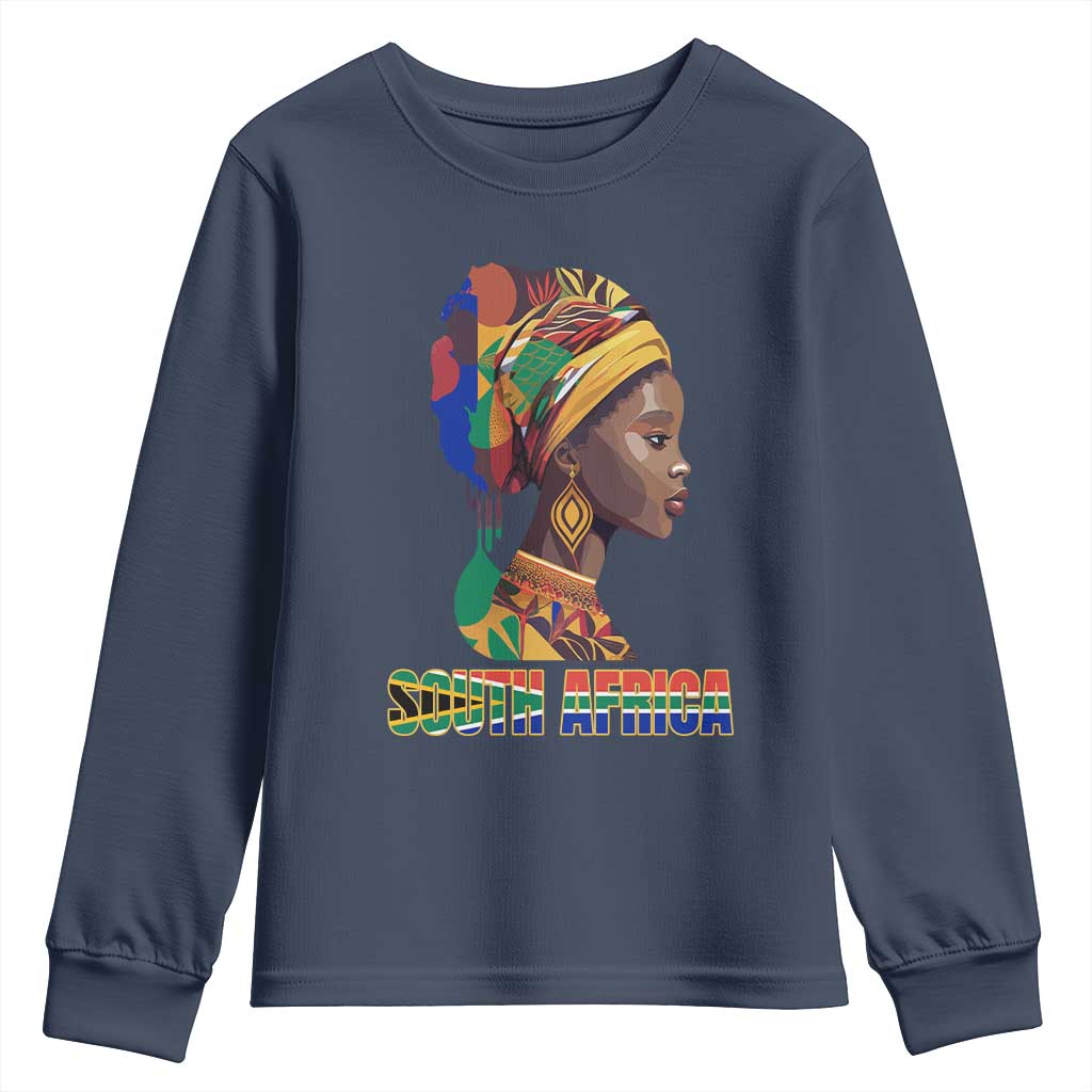 South Africa Pride Youth Sweatshirt Black African Woman TS02