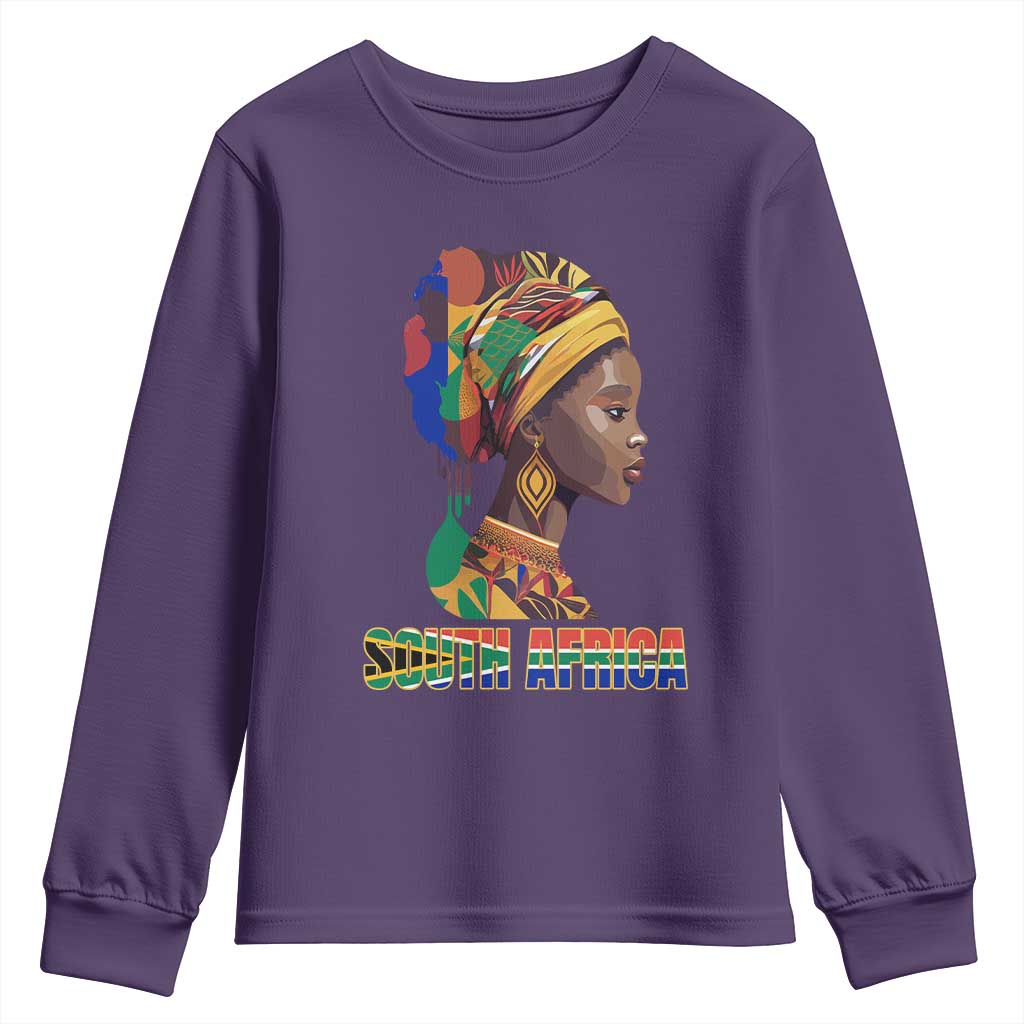 South Africa Pride Youth Sweatshirt Black African Woman TS02