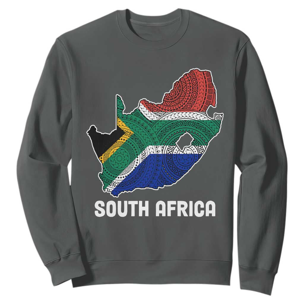 South Africa Pride Sweatshirt South African Flag Map TS02