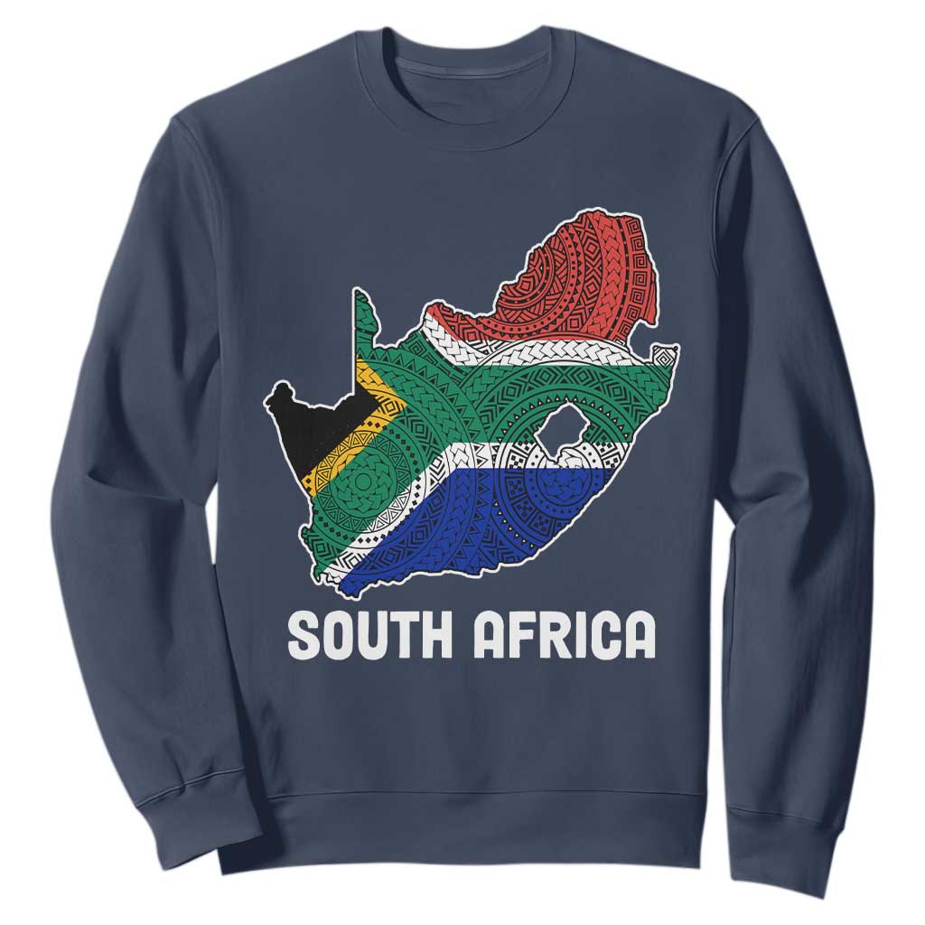 South Africa Pride Sweatshirt South African Flag Map TS02