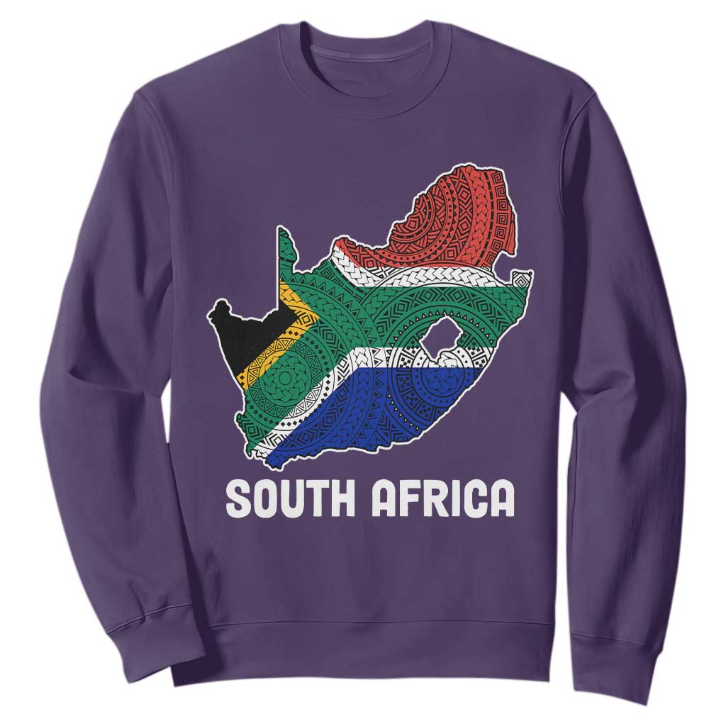 South Africa Pride Sweatshirt South African Flag Map TS02