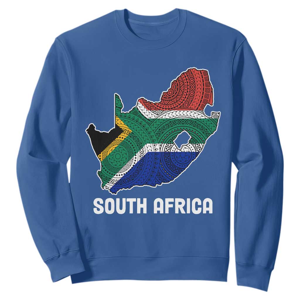 South Africa Pride Sweatshirt South African Flag Map TS02
