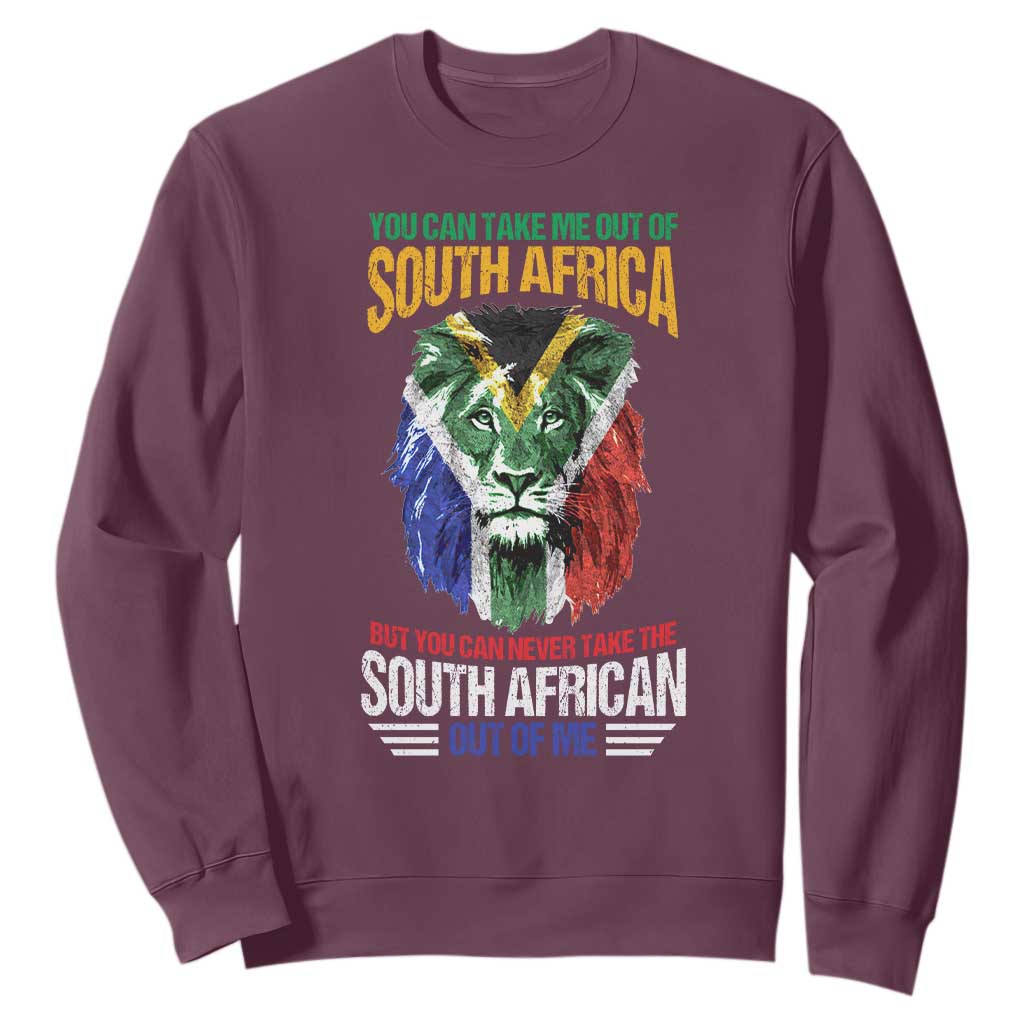 South Africa Pride Sweatshirt You Can Never Take The South African Out Of Me TS02