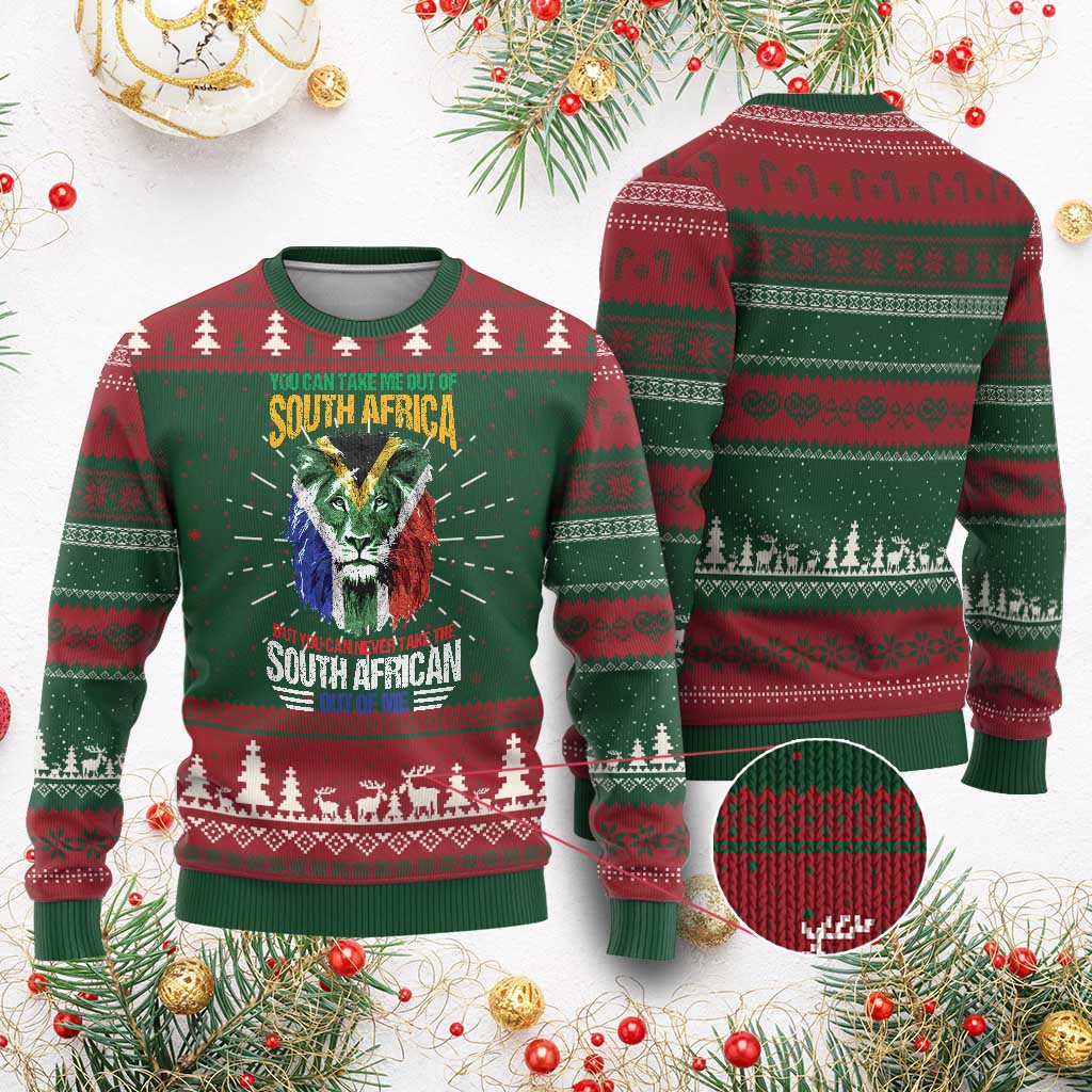 South Africa Pride Knit Sweatshirt You Can Never Take The South African Out Of Me TS02