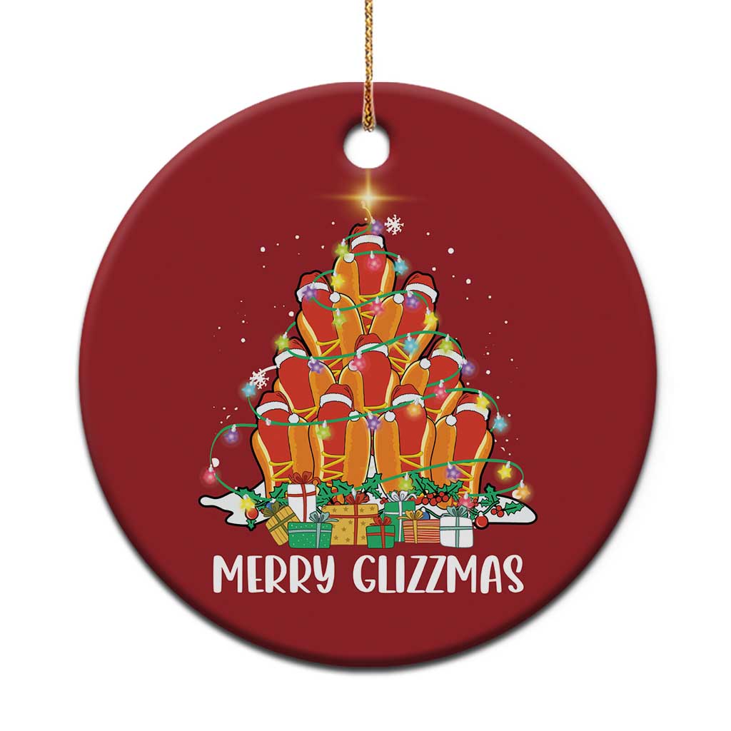 Merry Glizzmas Christmas Ornament Funny Hotdog Christmas Tree TS02