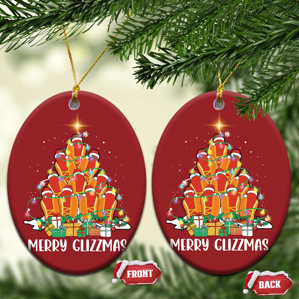 Merry Glizzmas Christmas Ornament Funny Hotdog Christmas Tree TS02