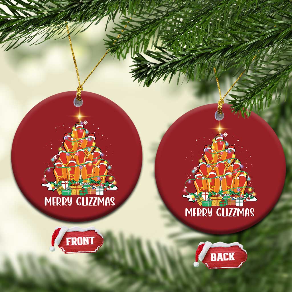 Merry Glizzmas Christmas Ornament Funny Hotdog Christmas Tree TS02