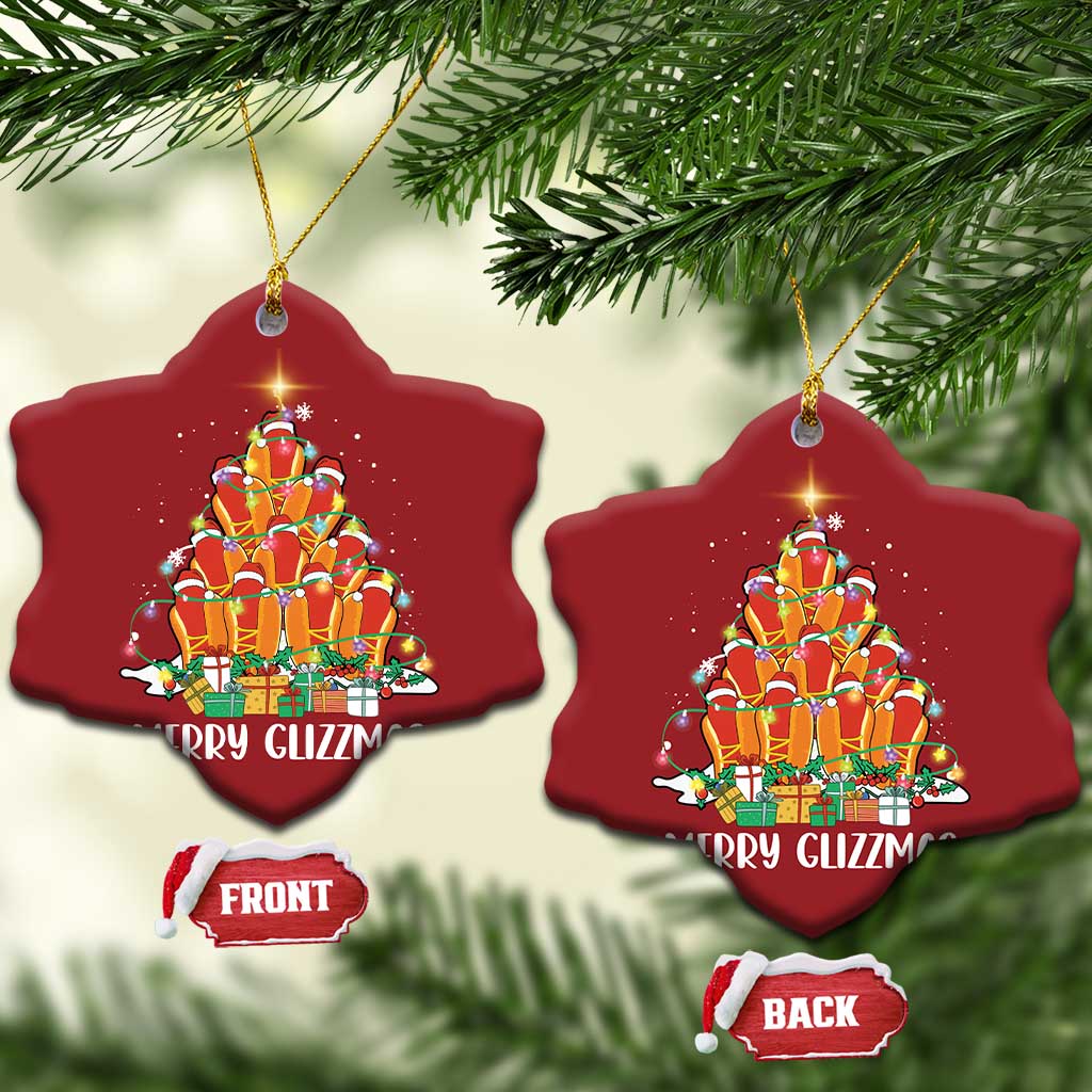 Merry Glizzmas Christmas Ornament Funny Hotdog Christmas Tree TS02