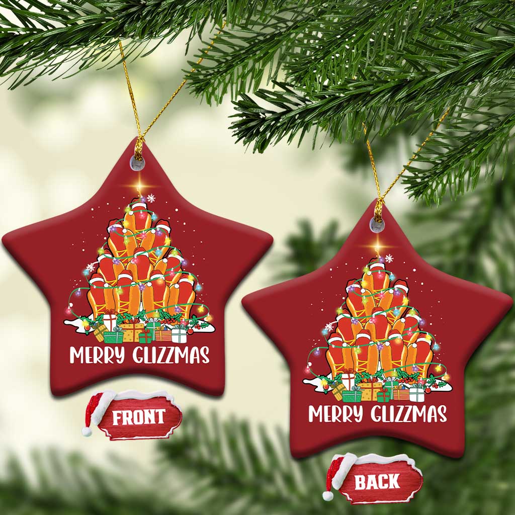 Merry Glizzmas Christmas Ornament Funny Hotdog Christmas Tree TS02