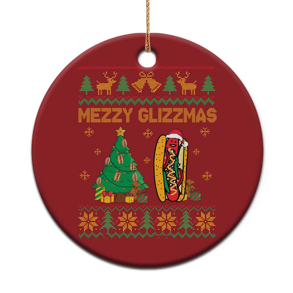 Merry Glizzmas Christmas Ornament Funny Hotdog Xmas Tree Hot Ugly Christmas TS02
