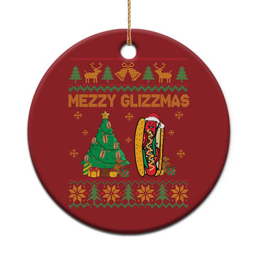 Merry Glizzmas Christmas Ornament Funny Hotdog Xmas Tree Hot Ugly Christmas TS02
