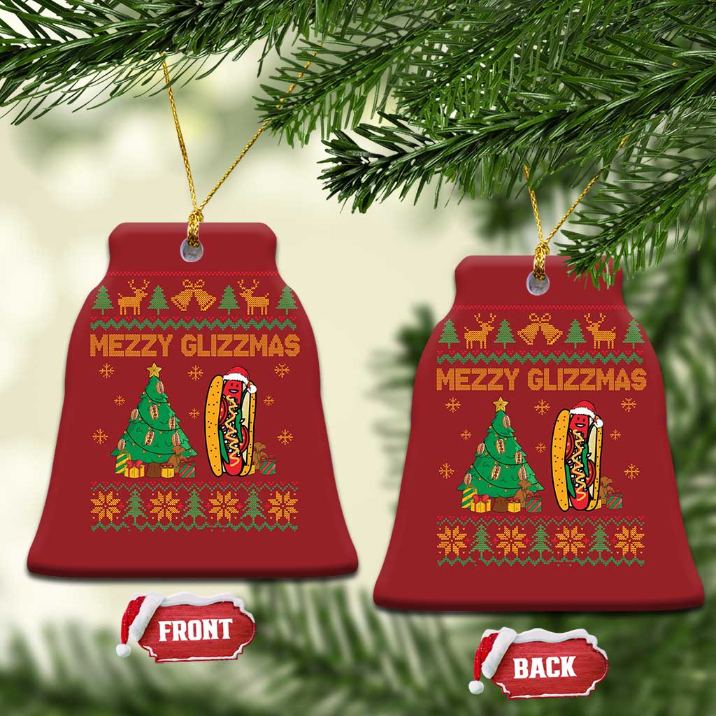 Merry Glizzmas Christmas Ornament Funny Hotdog Xmas Tree Hot Ugly Christmas TS02