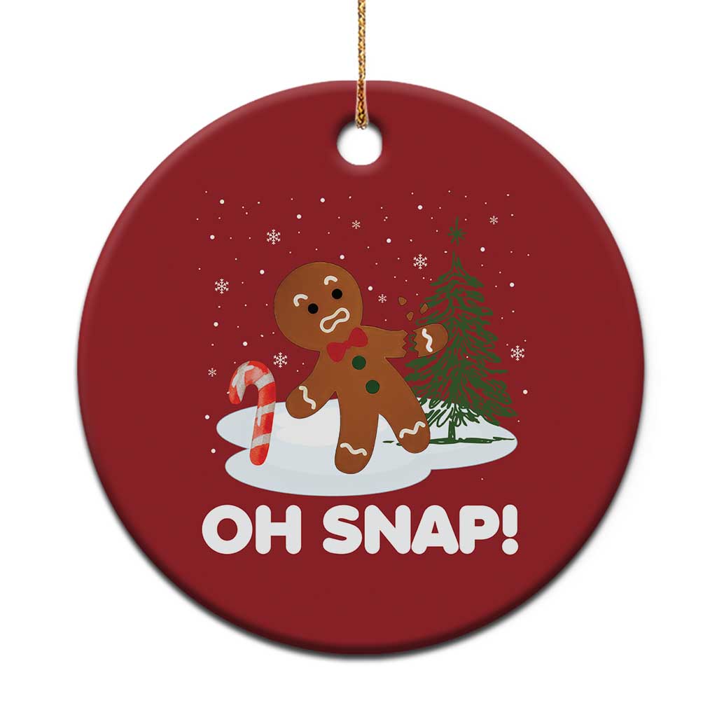Gingerbread Christmas Ornament Oh Snap Funny Christmas Cookie Baking Squad TS02