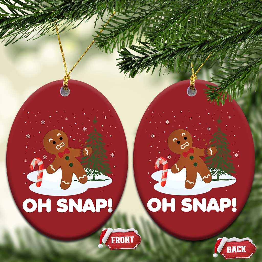 Gingerbread Christmas Ornament Oh Snap Funny Christmas Cookie Baking Squad TS02