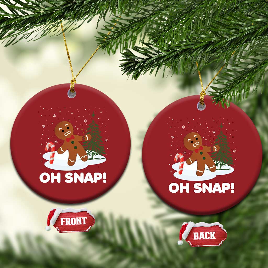 Gingerbread Christmas Ornament Oh Snap Funny Christmas Cookie Baking Squad TS02