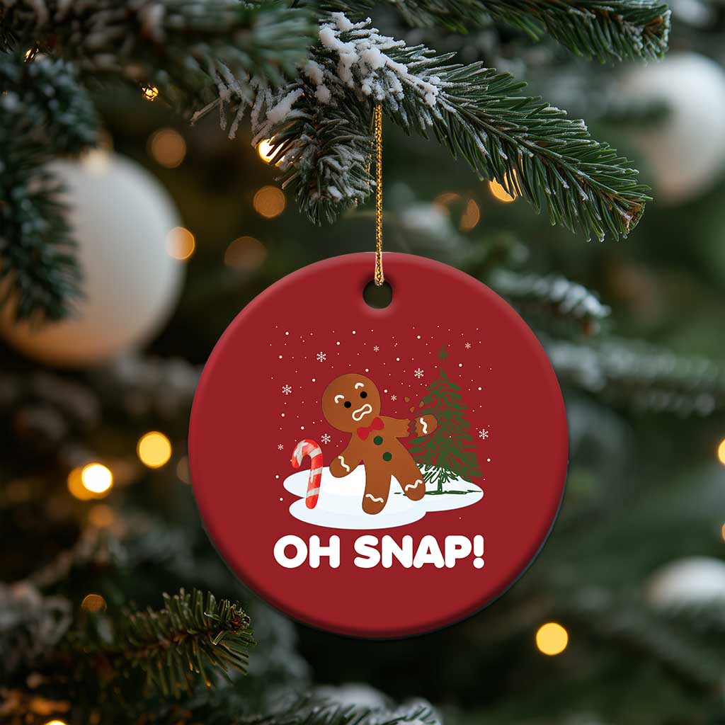 Gingerbread Christmas Ornament Oh Snap Funny Christmas Cookie Baking Squad TS02