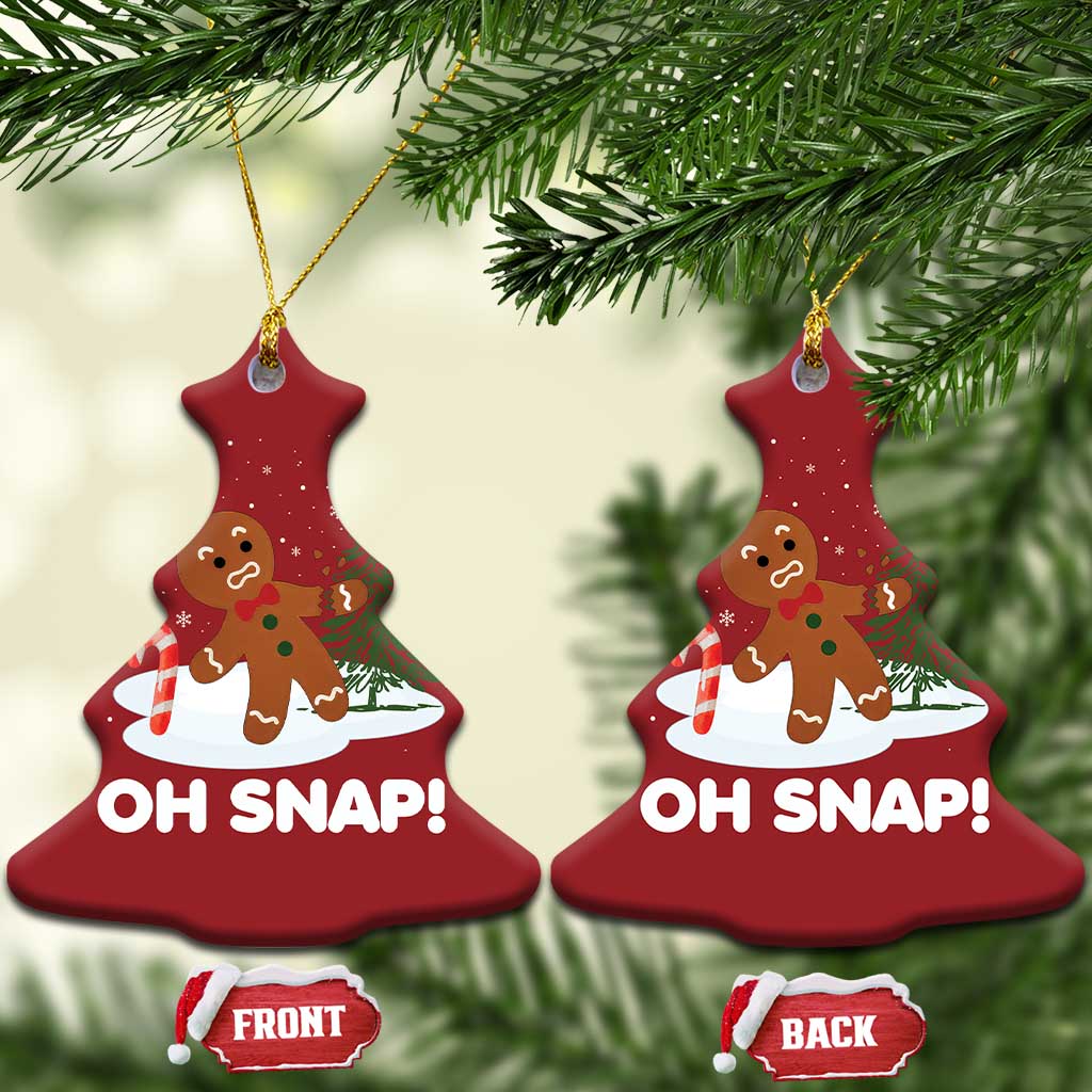 Gingerbread Christmas Ornament Oh Snap Funny Christmas Cookie Baking Squad TS02