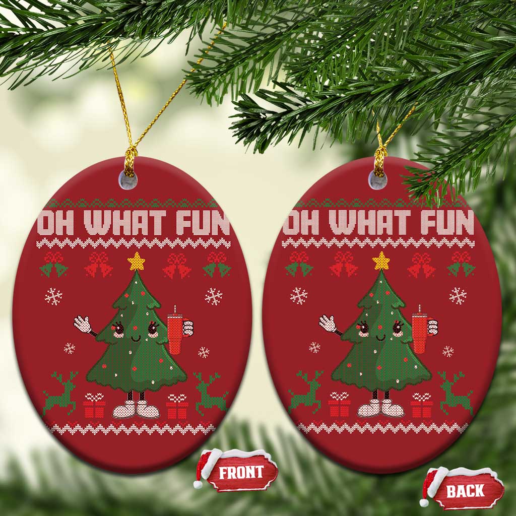 Retro Boujee Xmas Tree Christmas Ornament Oh What Fun TS02