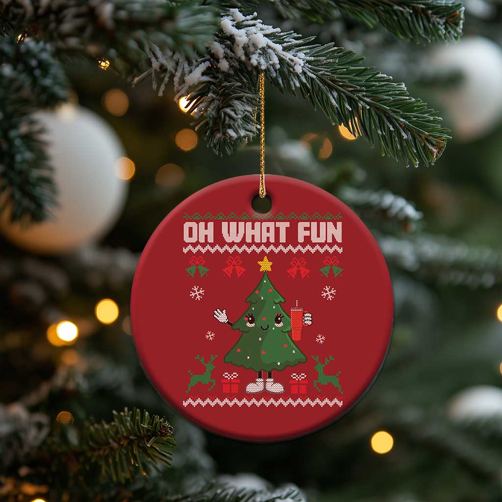 Retro Boujee Xmas Tree Christmas Ornament Oh What Fun TS02