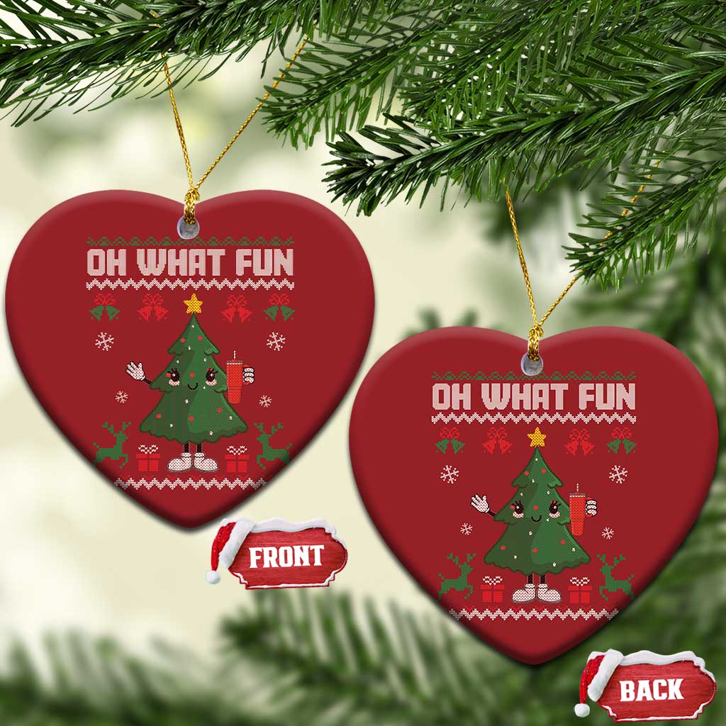 Retro Boujee Xmas Tree Christmas Ornament Oh What Fun TS02